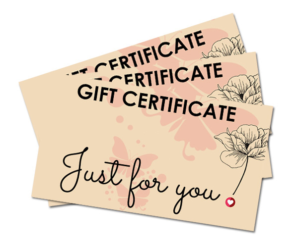 Massage Facial Bodywork Gift Certificate